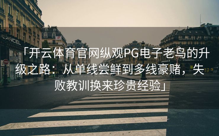 「开云体育官网纵观PG电子老鸟的升级之路：从单线尝鲜到多线豪赌，失败教训换来珍贵经验」