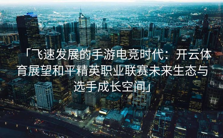 「飞速发展的手游电竞时代：开云体育展望和平精英职业联赛未来生态与选手成长空间」